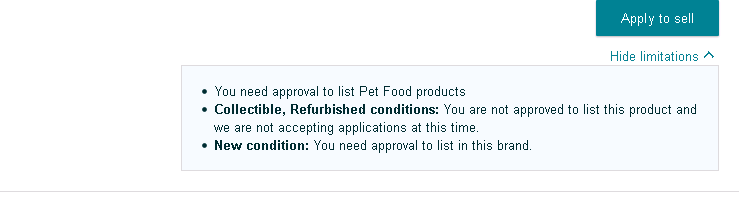 Pet Food category ungating