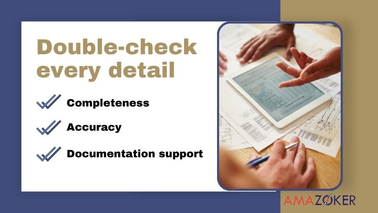 Double-check Every Detail before Submitting