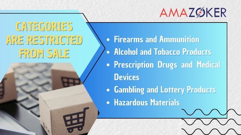 There are five common categories that are not allowed to be sold on any Amazon marketplace