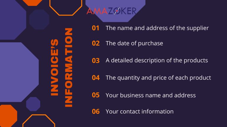 Ensure that the subsequent details are incorporated when submitting your invoice