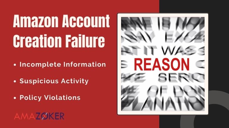 Possible reasons for inability to set up an Amazon account