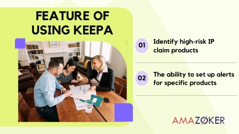 Utilize Keepa's feature to identify high-risk IP claim products
